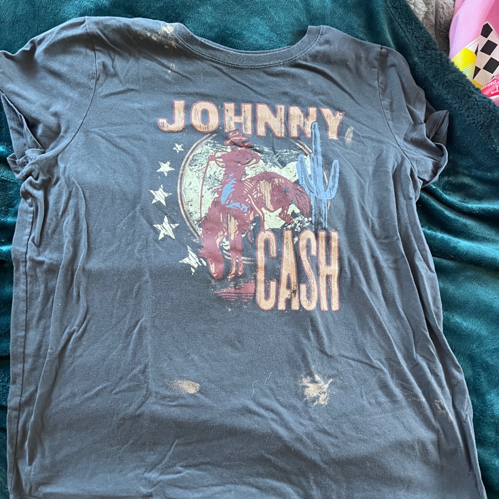 Johnny Cash Graphic T-Shirt Distressed